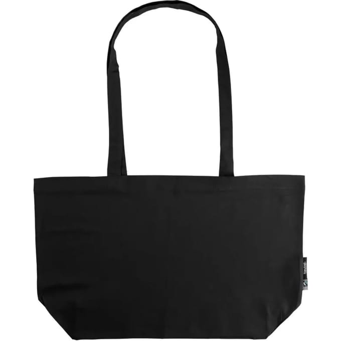 Neutral Shopping Bag With Gusset NE90015 - Black - 51 x 32 x 14 cm