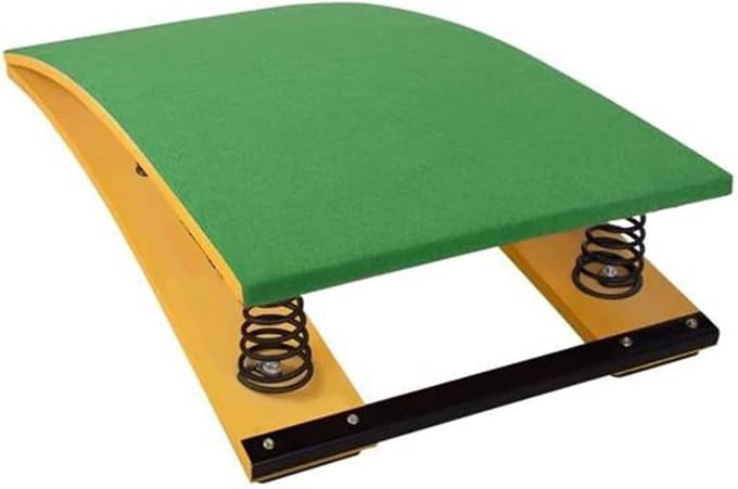 Gymnastiek Springplank - Gebogen Plank - Springtraining Oefenen - Antislip Gegroefde Pads - One Size - Groen