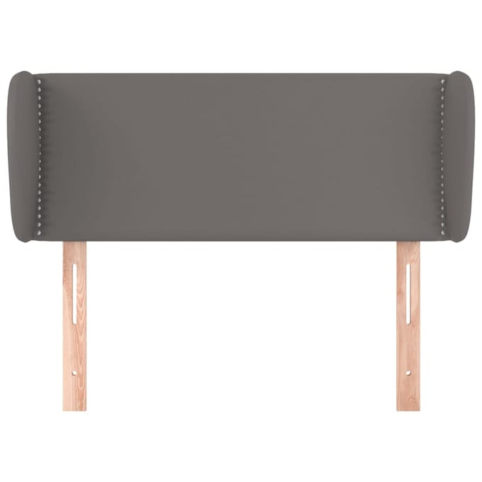 vidaXL Hoofdbord met randen 83x23x78/88 cm kunstleer grijs