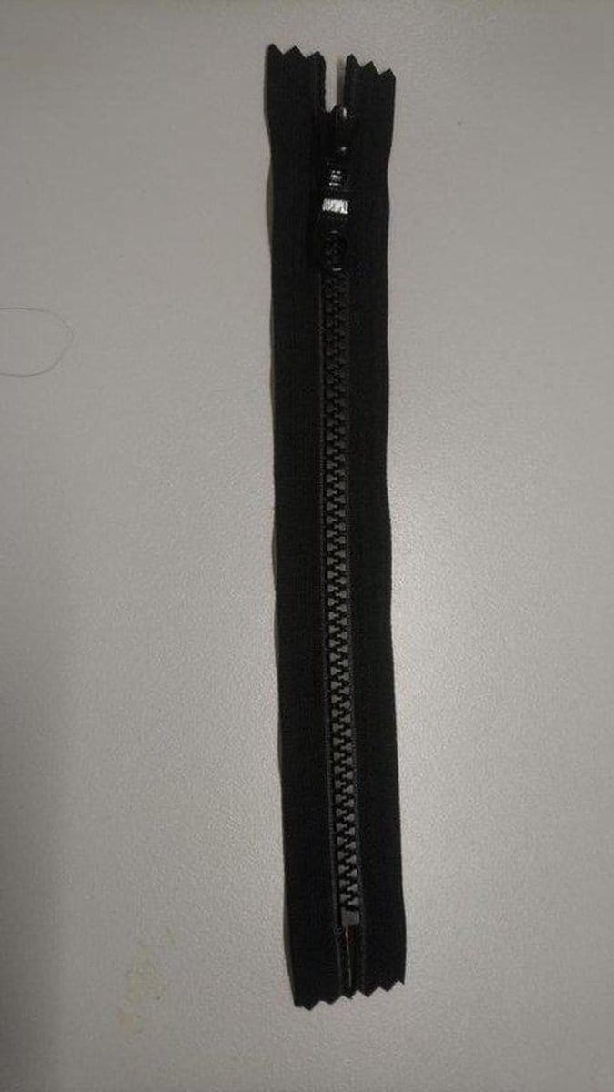 YKK Rits Bloktand Niet Deelbaar 6mm 20cm Zwart