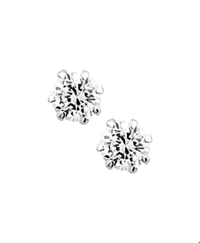 TFT Oorknoppen transparant Zirkonia Zilver Glanzend 4,5 mm