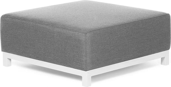 ROVIGO - Ottomaan - Grijs/Wit - Polyester