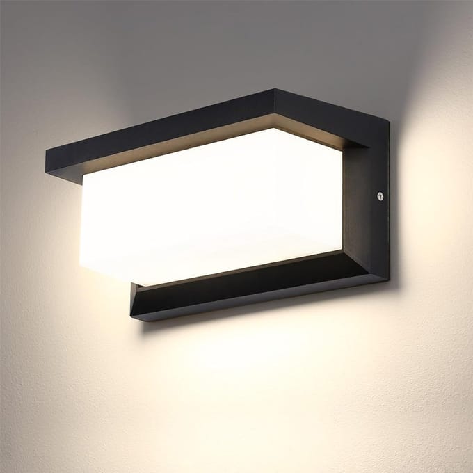 LED Buitenlamp - IP64 Waterbestendig - 3000K Warm Wit Licht - LED Solar Wandlamp Buiten - Sensor Lamp Buiten