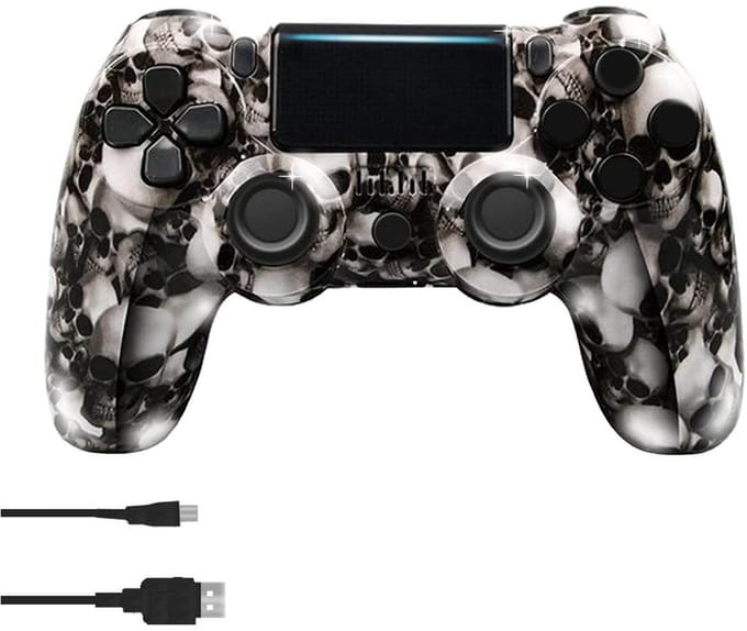 Namajunas - Draadloze Controller geschikt voor PS4/Pro/Slim/PC - Bluetooth gamepad - Geschikt voor Playstation 4 -Zes-assige sensor - LED-lichtbalk en touchscreen-functionaliteit - Audio Jack Input - Gaming Accesoires