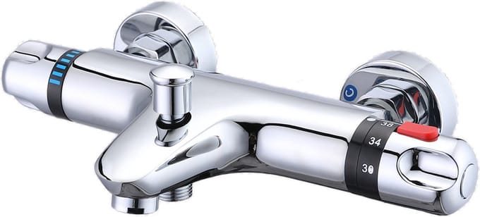 WillieJan Thermostaat Kraan YG-01An - Bad en Douche Uitloop -Hartafstand 15 cm - Kwalitatief Messing