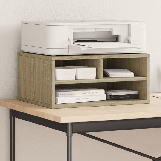 vidaXL - Printerkastje - 49x40x22,5 - cm - bewerkt - hout - sonoma - eikenkleurig