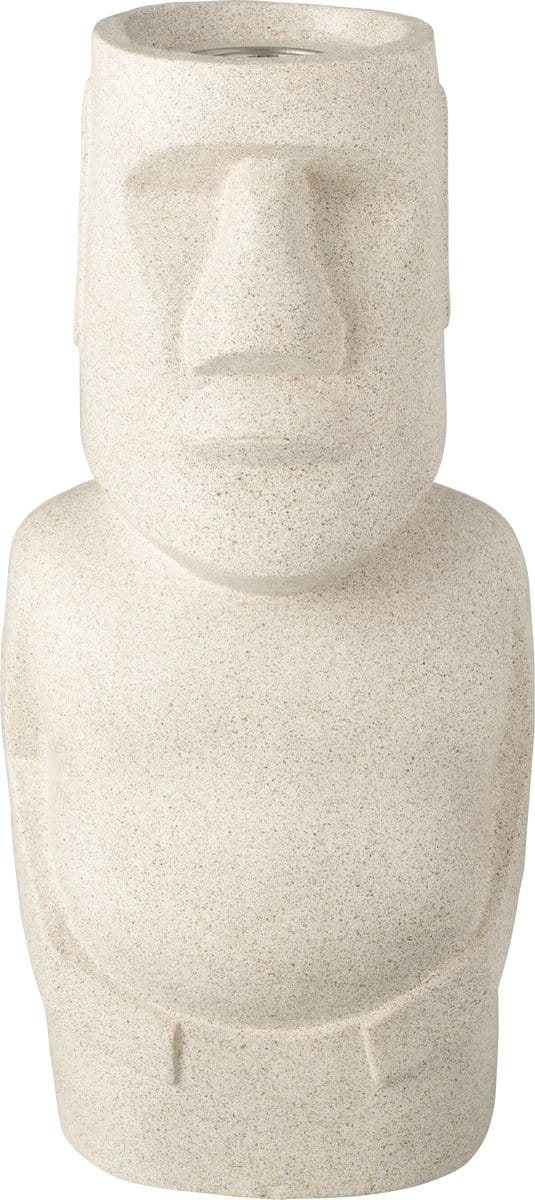 J-Line tafelhaard Bio-Ethanol Moai - cement - grijs