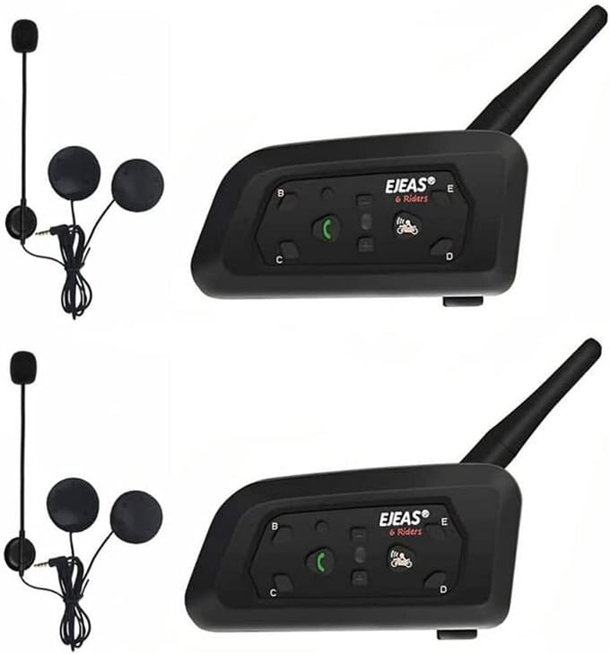 Bluetooth Intercom Set 2 Stuks - Motorfiets Communicatie Systeem tot 1200M
