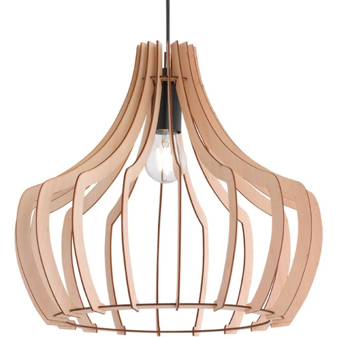 REALITY WOOD - Hanglamp - Houtkleur - E27 - Binnenverlichting