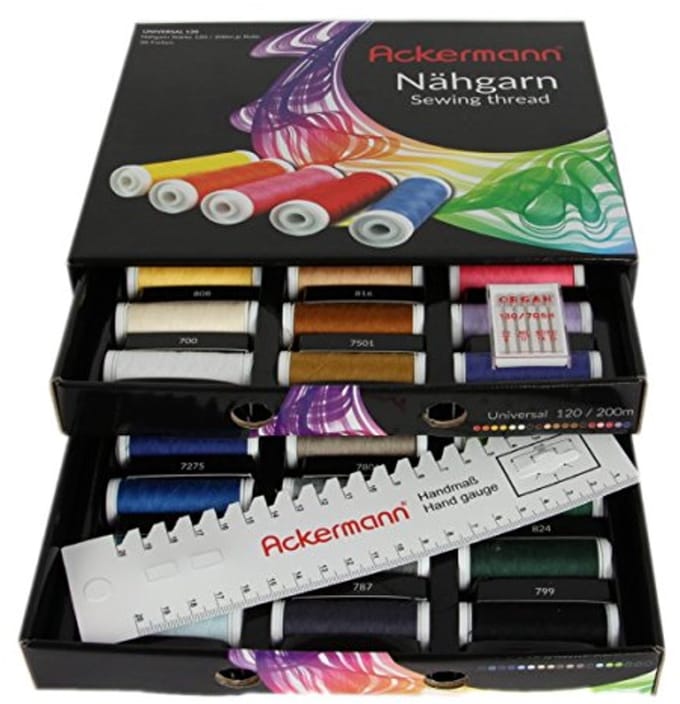 Naaigarenbox Polyester Zwart 23 x 20 x 7,5 cm