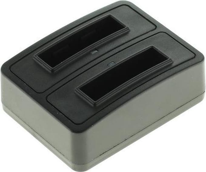 Huismerk Duo oplader voor 2 camera accu's Pentax D-Li68 en D-Li22