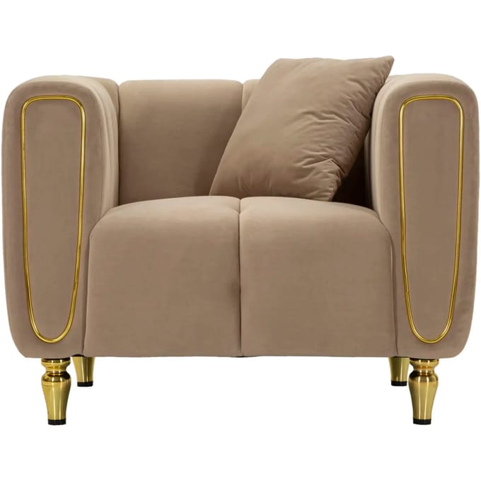 Fauteuil Alma Grey With Cushion 97×81×71 cm