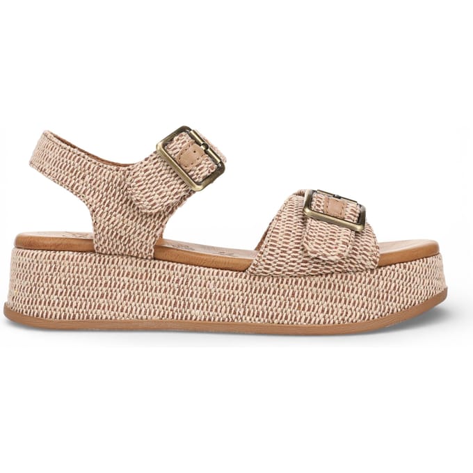 Blowfish Malibu dames beige nepleren platform sandalen - Magisch