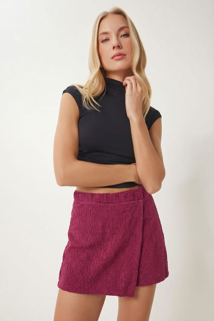 Hoge Taille Mini Gepaneerde Rok