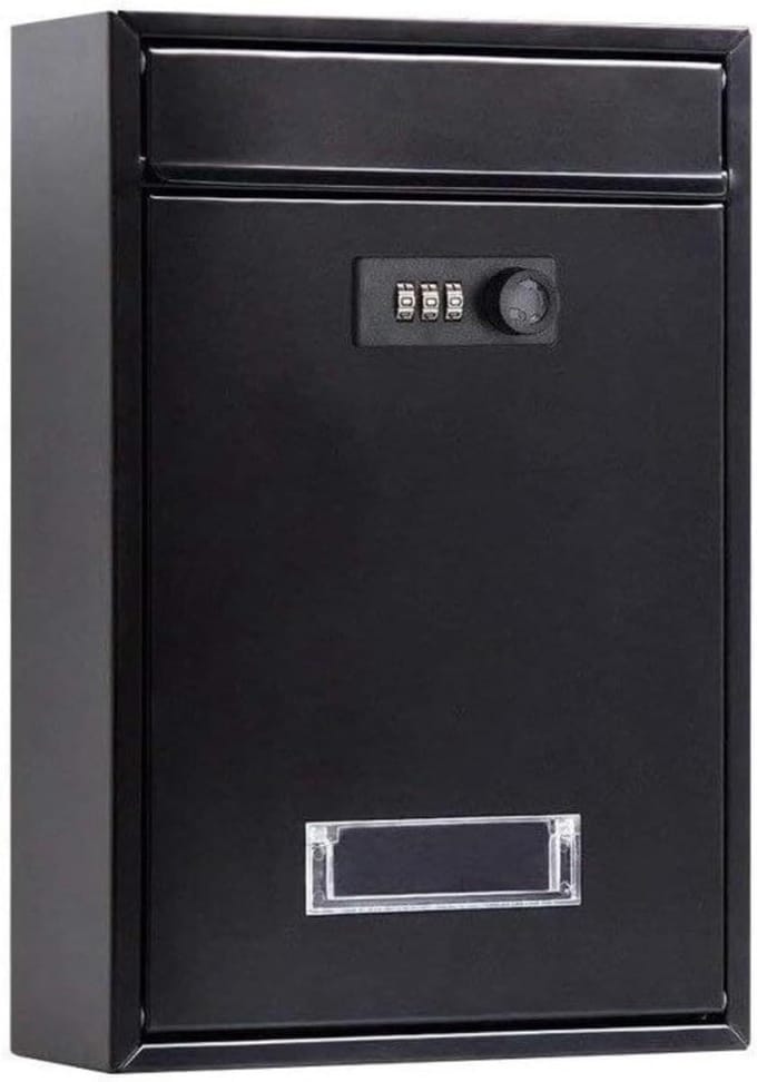 Brievenbus - Postkast - Post Ontvangen - Afsluitbare Beveiliging - 32cm Hoog - Zwart
