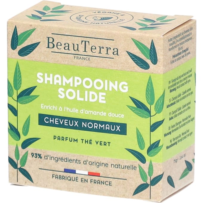 BeauTerra Shampoo Bar Normal Hair Green Tea 75 g