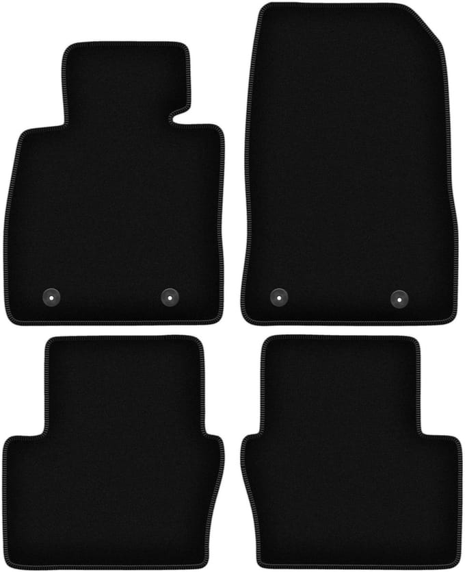 BASIC zwarte veloursmatten voor: Mazda 2 IV hatchback (2014-)