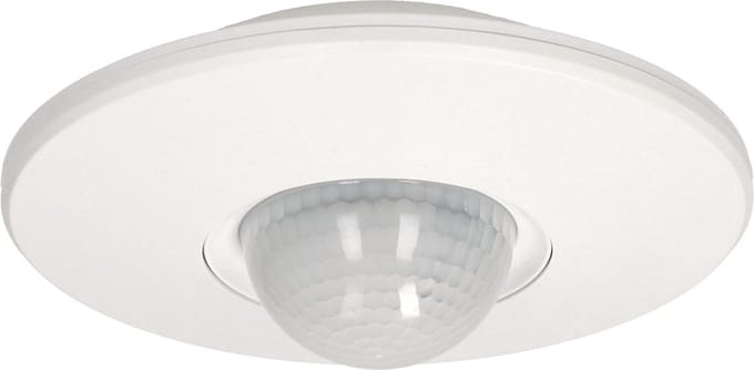 Bewegingssensor binnen voor lamp - Bewegingsmelder plafond tot 20 m - Motion sensor 360° - Doorgangsmelder 2000 Lux - Wit