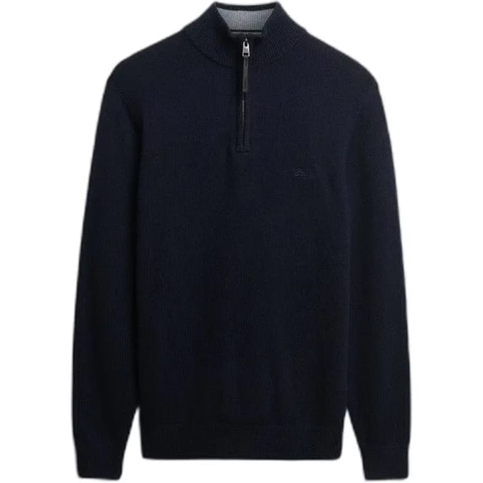 Heren trui van gemengde wol met opstaande kraag Superdry