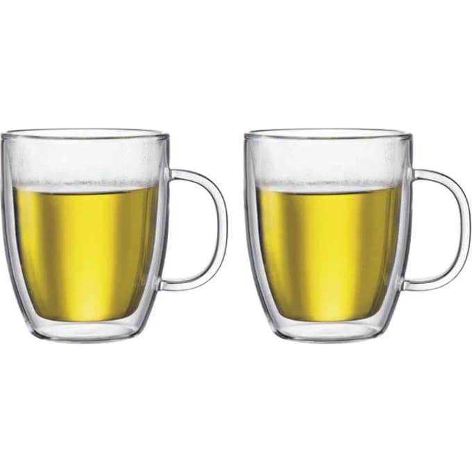 Bodum BISTRO dubbelwandige thermoglazen - verpakking van 2, 450 ml, transparant