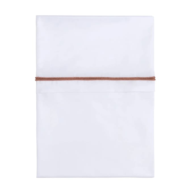 Baby's Only Ledikant laken gebreide bies - Koper-Honey Mêlee/Wit - 120x150 cm - 100% egyptisch katoen