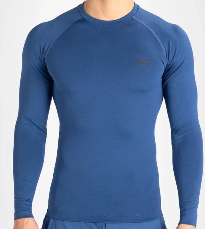 venum Contender Men’s Long Sleeve Rashguard - Blue M