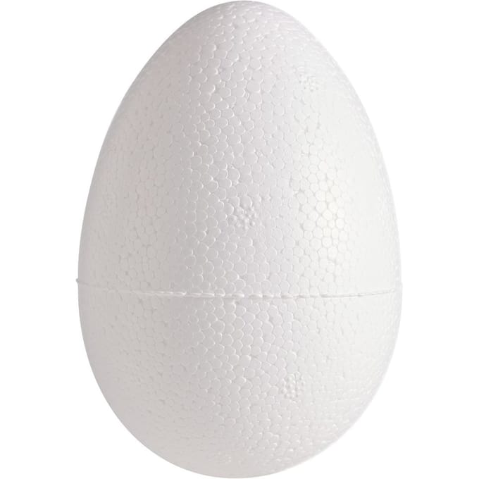 Piepschuim ei, 10 x 7,5 cm