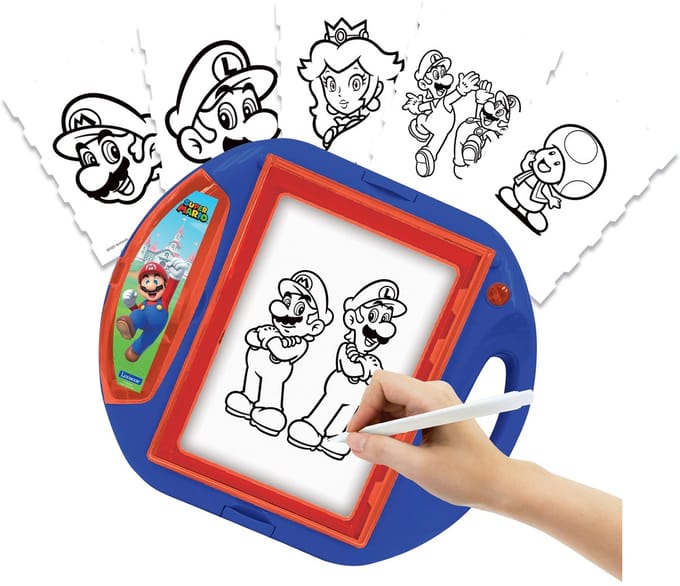 Super Mario tekenprojector met sjablonen en stempels