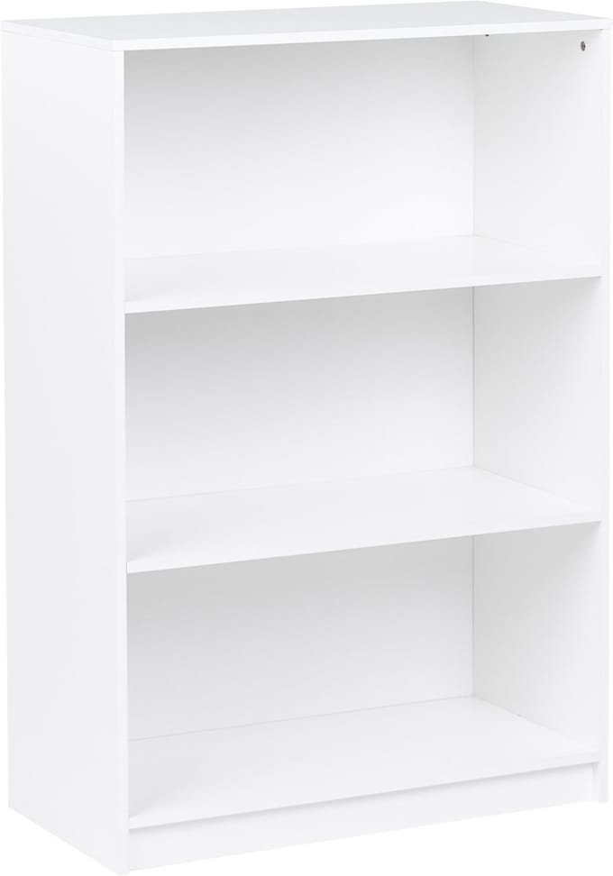 ZEHNA - Boekenkast 3 planken - Wit - 80 x 40 cm - Vezelplaat