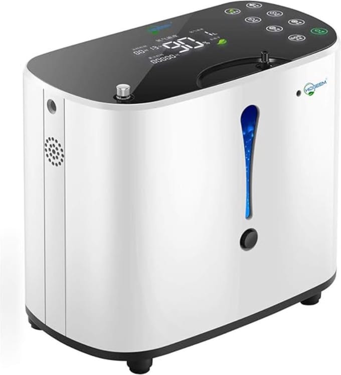 Draagbare Zuurstofconcentrator – Zuurstof Generator – 1-6 L/Min – 93% Zuivere lucht – voor Thuis en Onderweg – Geruisloos - Wit