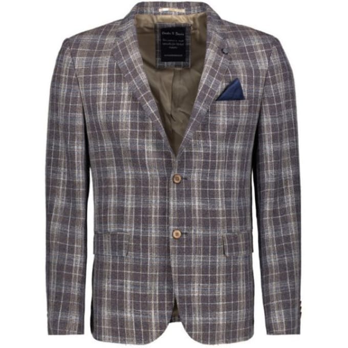 Carter & Davis - Casual colbert - Heren - 48 - Beige - Polyester - 2628-9423 Colbert