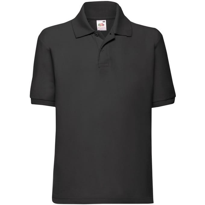 Fruit of the Loom Kinder/Kinder 65/35 Poloshirt (Zwart)