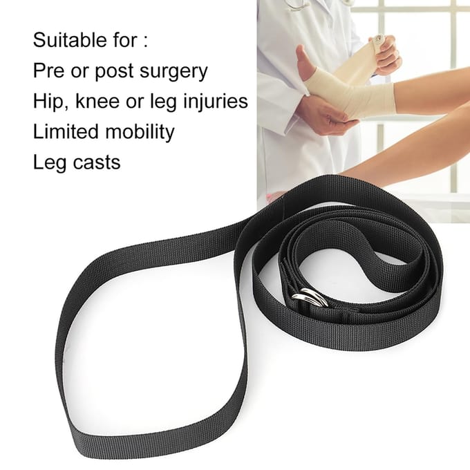 Nylon Beenlifterband Met Voetband Mobiliteitshulpmiddelen Handicap Ouderen black