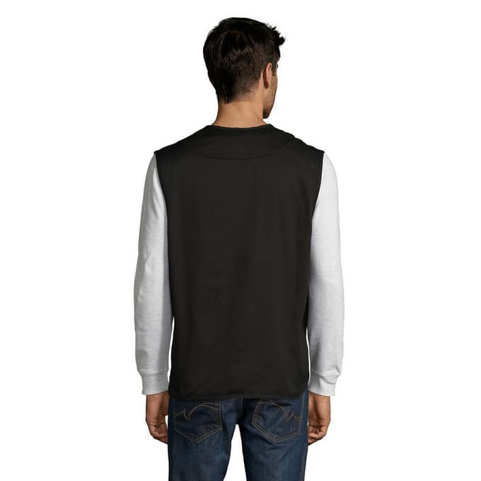 SOLS Heren Reporter Body Warmer (Zwart)