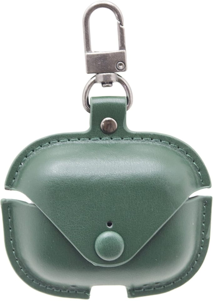 Premium Hoesje Geschikt Voor Airpods Pro 2 Case Groen Oplaadcase Leer