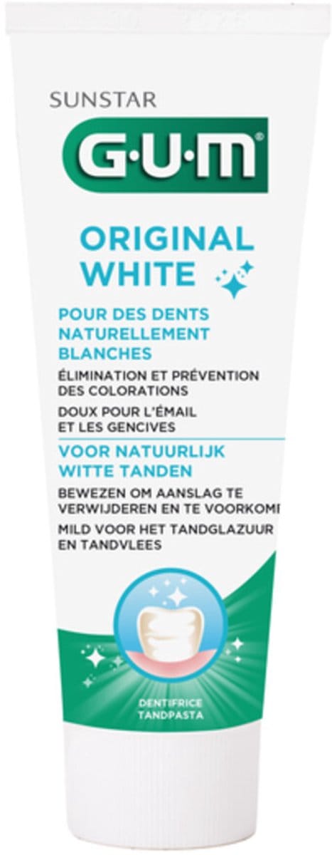 GUM - Tandpasta Original White - 4 x 75 ml - Voordeelverpakking