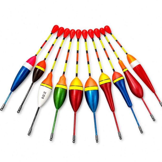 BukkitBow - Set Visdobbers - Dobber Set voor Vissen - Verschillende Maten - 10 Stuks