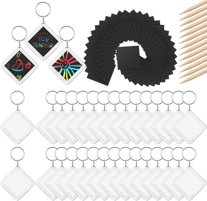 Dailygoody - Kras Sleutelhanger Set - Creatieve Knutselbenodigdheden