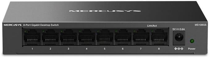 Mercusys MS108GS - Netwerkswitch - Unmanaged - Gigabit Ethernet - 8-Poorten