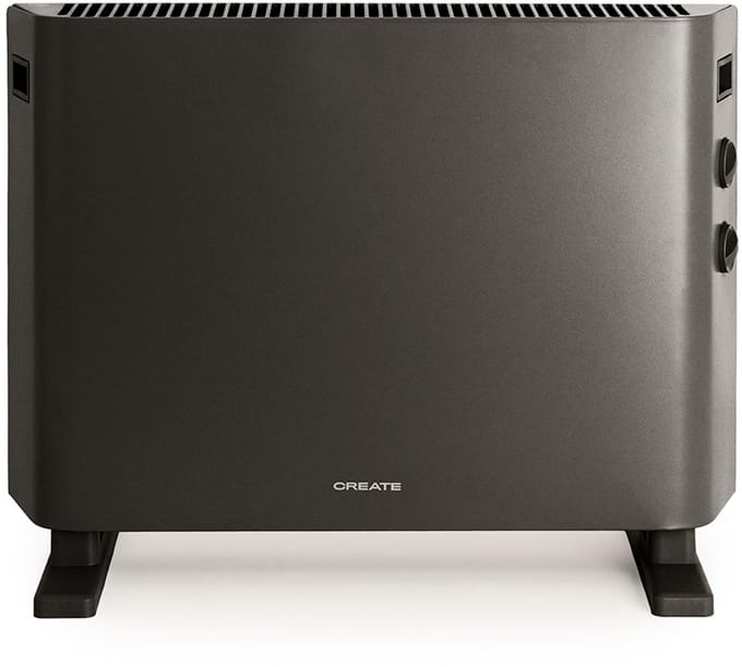 CREATE - 2000W Luchtconvector Kachel - Zwart - WARM HANDY