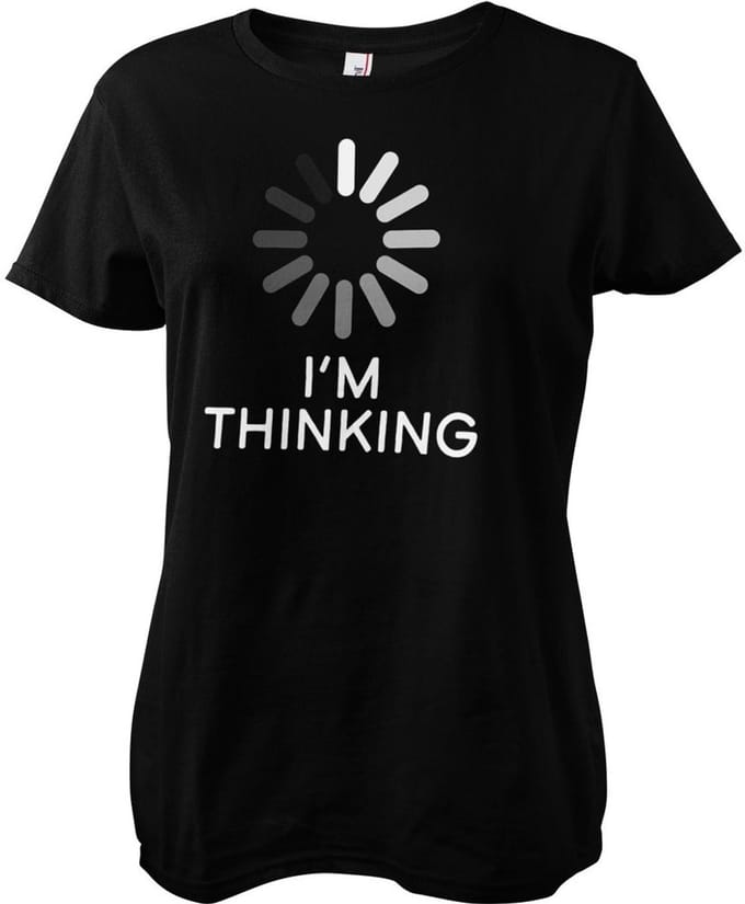 Hybris Dames-T-shirt 'I'M Thinking Girly'