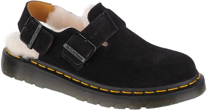 Dr. Martens Jorge Shearling Sandals, Vrouwen, Zwart, Sandalen, maat: 45