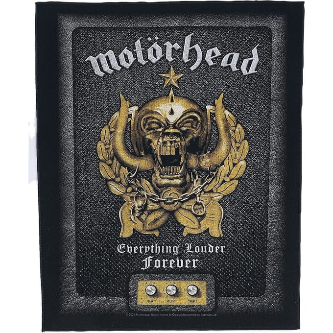 Motörhead Everything Louder Forever Unisex Embleem - zwart/goudkleurig - Standard