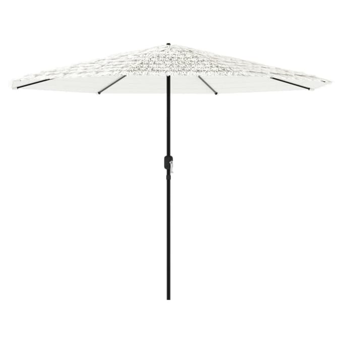 vidaXL - Parasol - met - stalen - paal - 388x388x248 - cm - wit