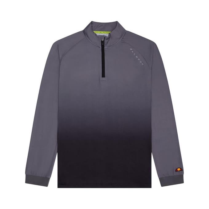 Ellesse Heren-trui met ombre-effect en halve ritssluiting (Grijs)