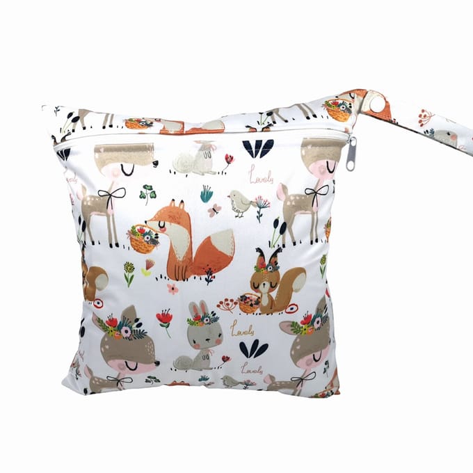 Strandtas met ritssluiting – Waterdichte strandtas – Luiertas – 28x30 cm –Nieuwe vos SM165