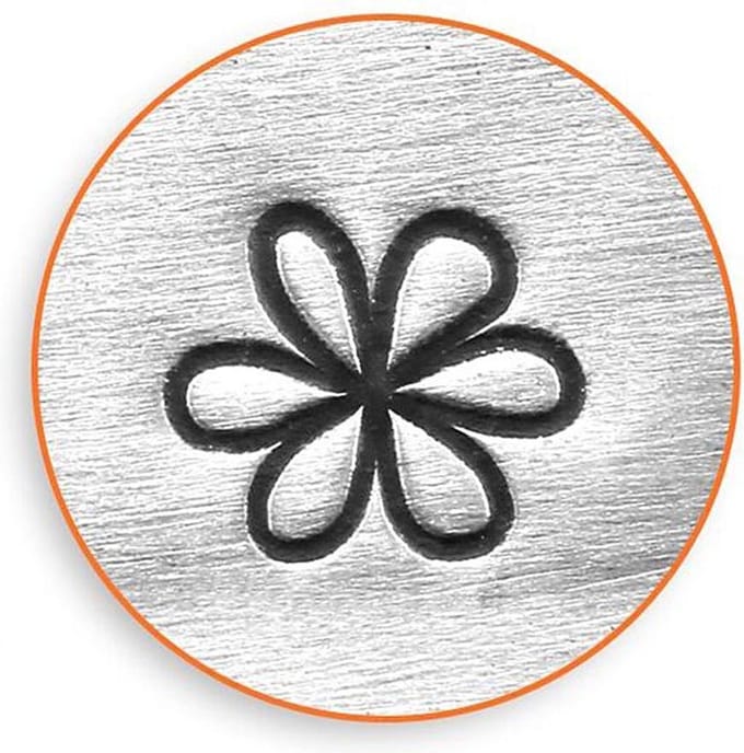 Impressart Embossing Stempel Zilver 6 Mm Bloem