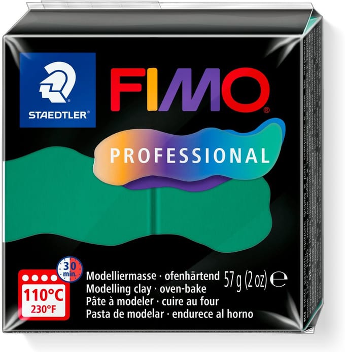 FIMO professional - ovenhardende boetseerklei - blok 57 gr - primair groen