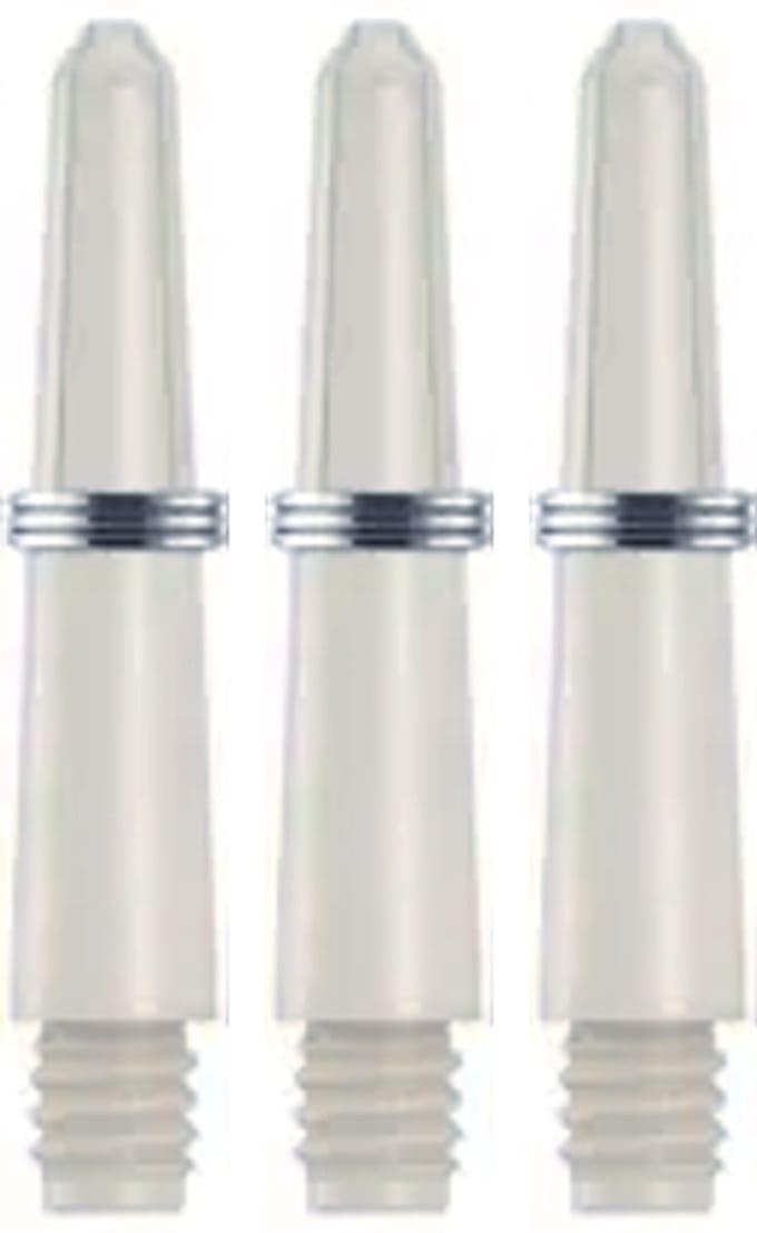 DLDarts - Nylon Shafts - Extra Short + Ring - 1 set - Snow