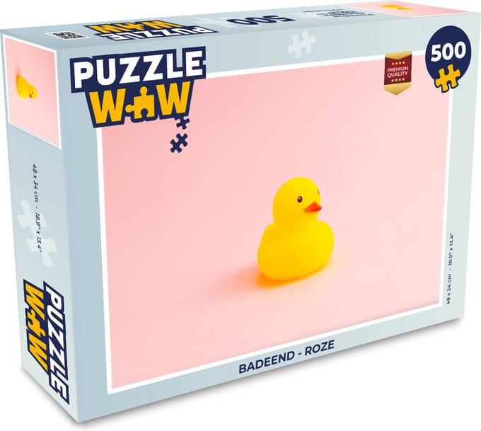 Puzzel Badeend - Roze - Legpuzzel - Puzzel 500 stukjes